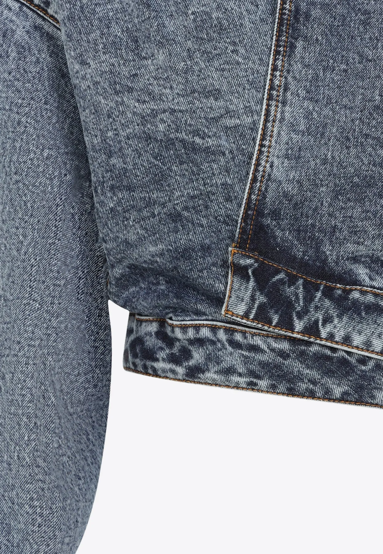 Spiral Cropped Denim Jacket