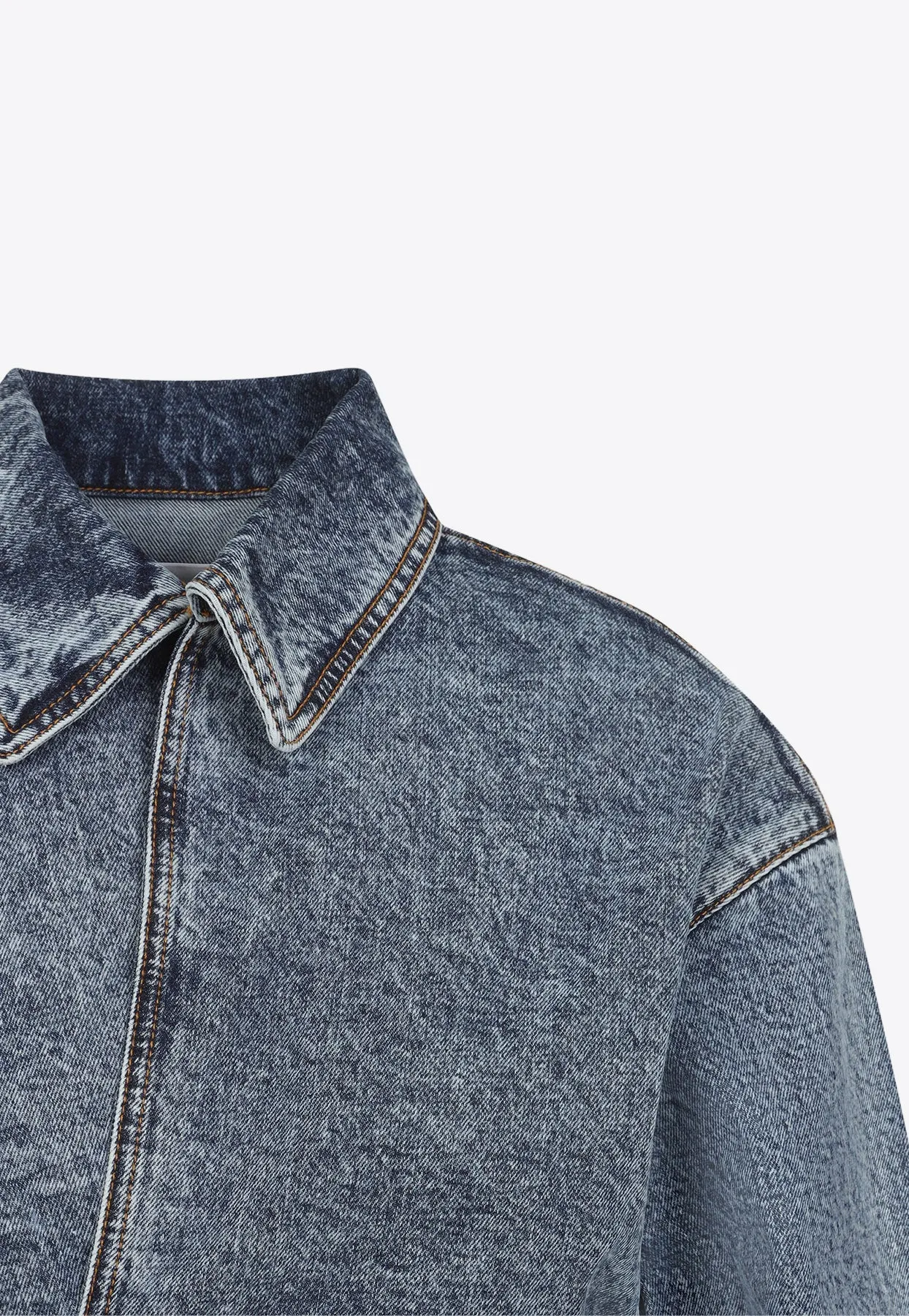 Spiral Cropped Denim Jacket