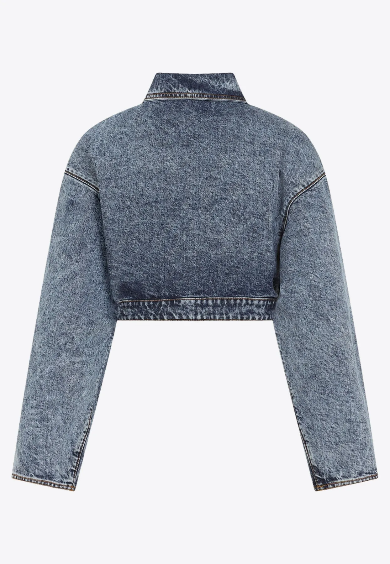 Spiral Cropped Denim Jacket