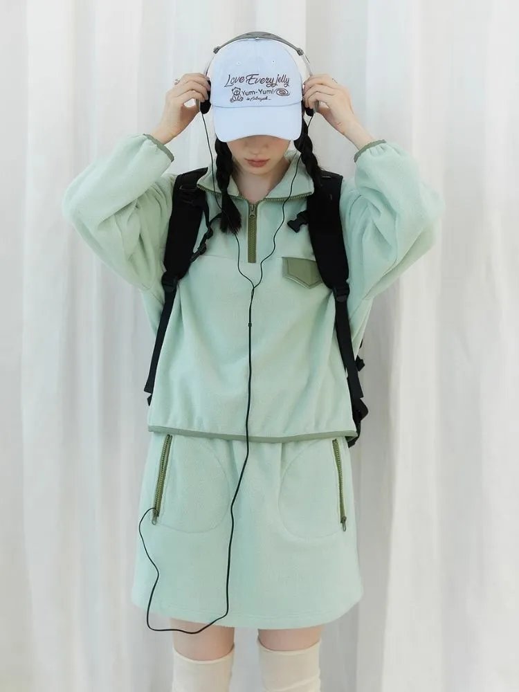 Sports style tops and skirt【s0000003899】
