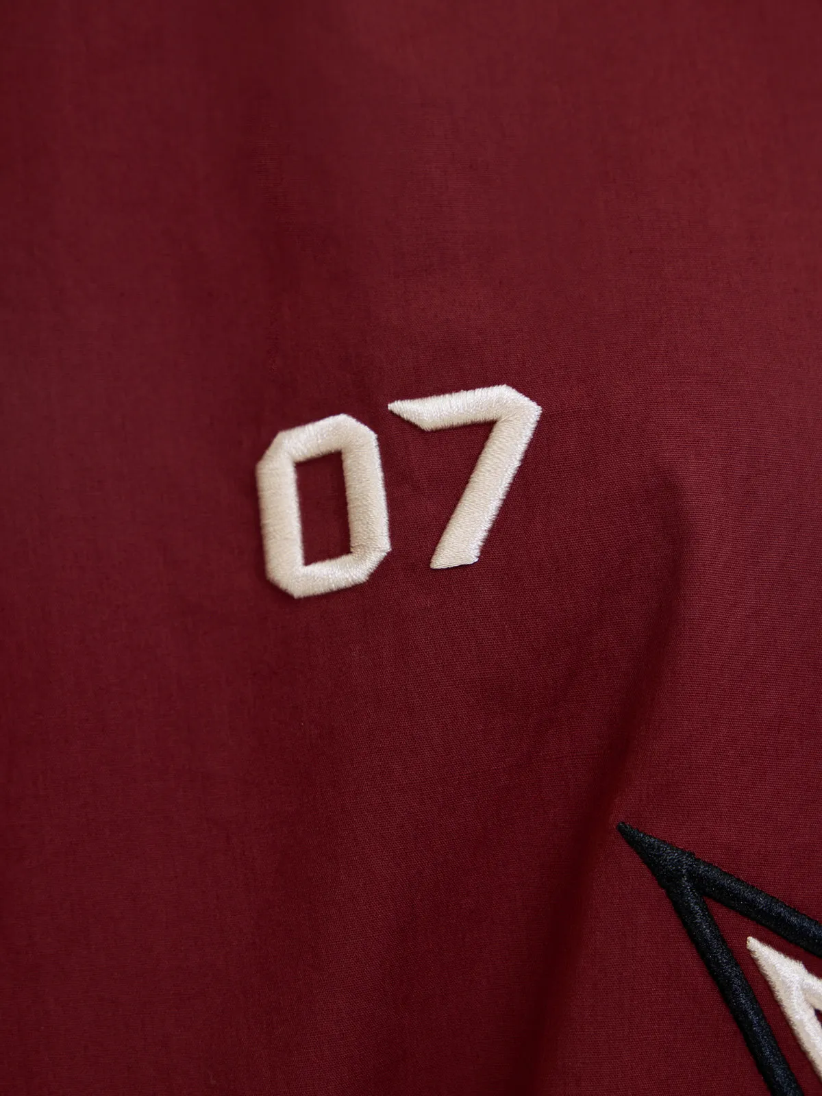 sports style V-neck red sweater
