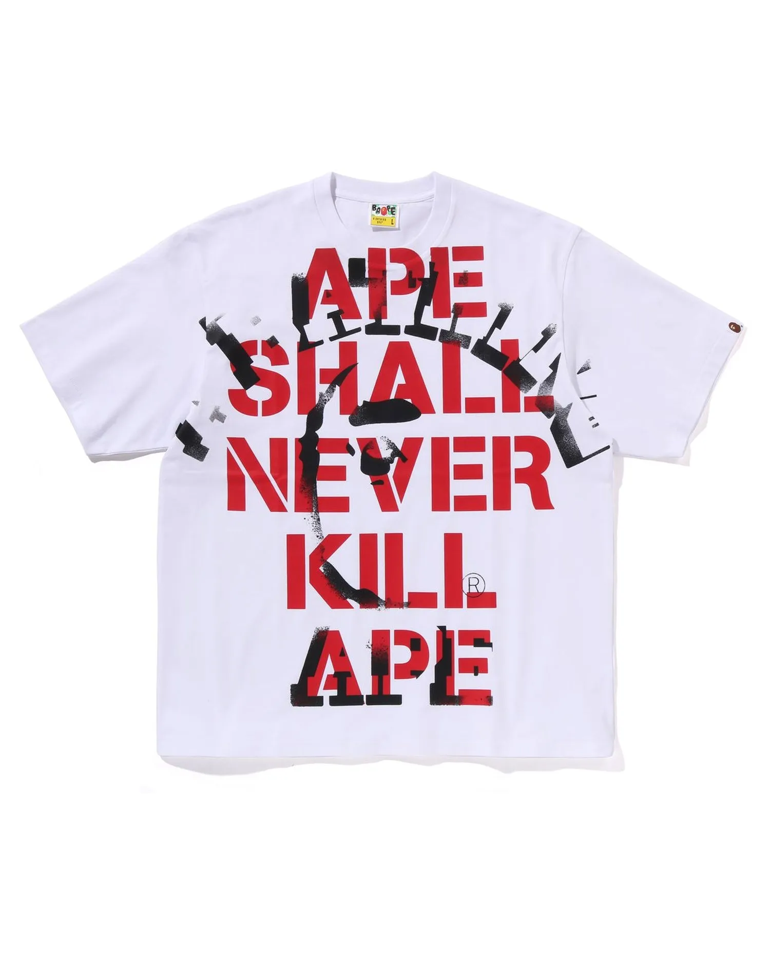 Spray Print College Relaxed Fit Tee