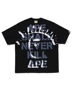 Spray Print College Relaxed Fit Tee