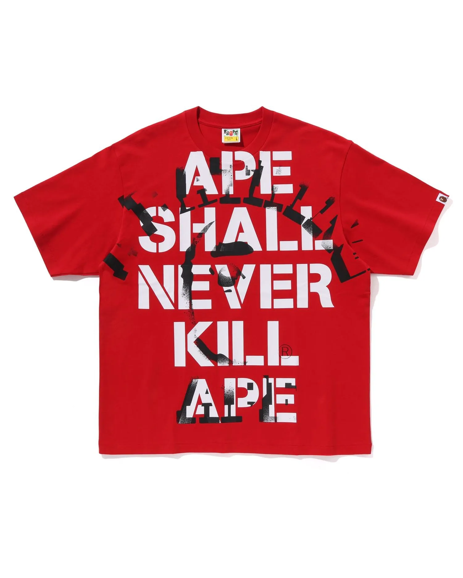 Spray Print College Relaxed Fit Tee