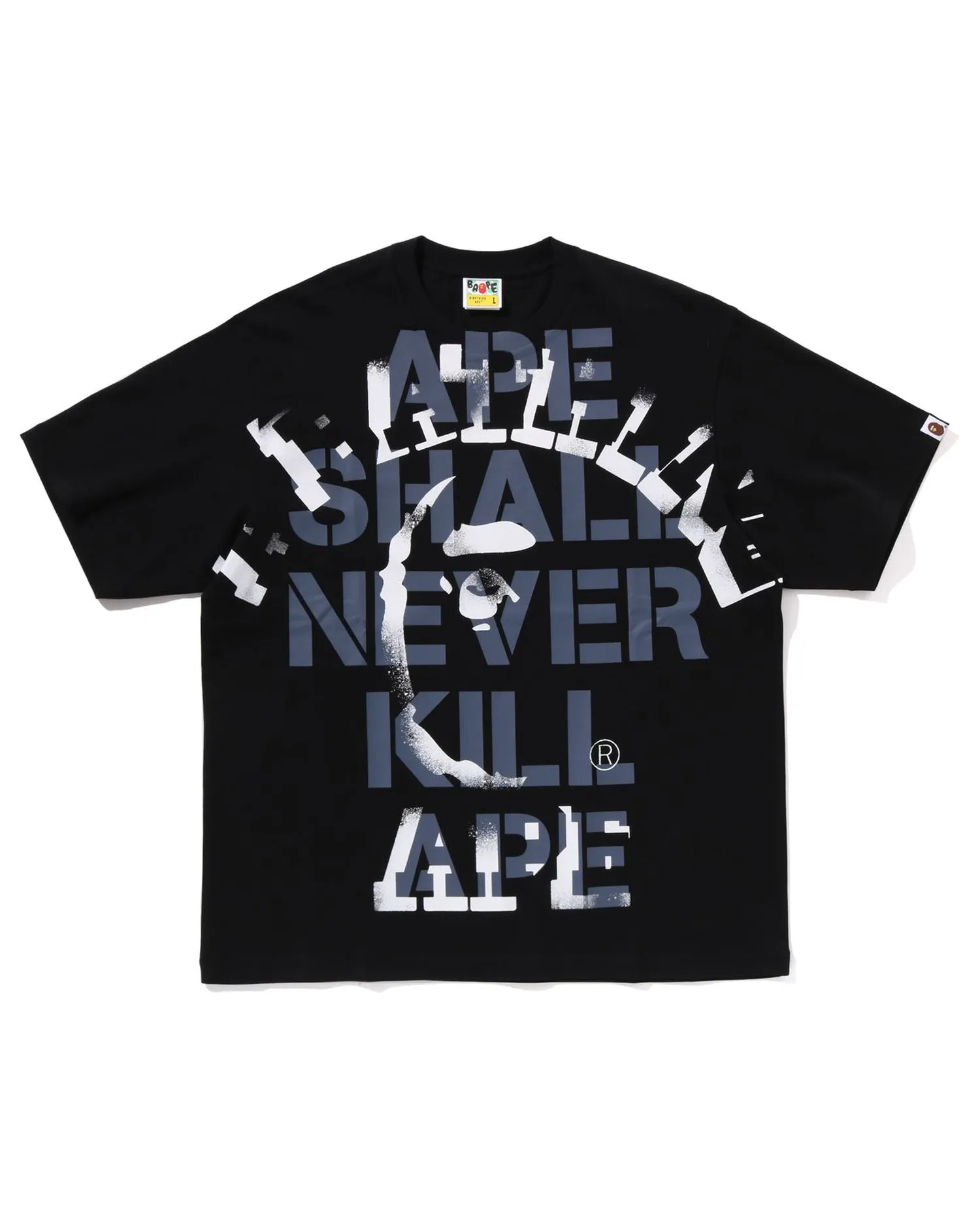 Spray Print College Relaxed Fit Tee