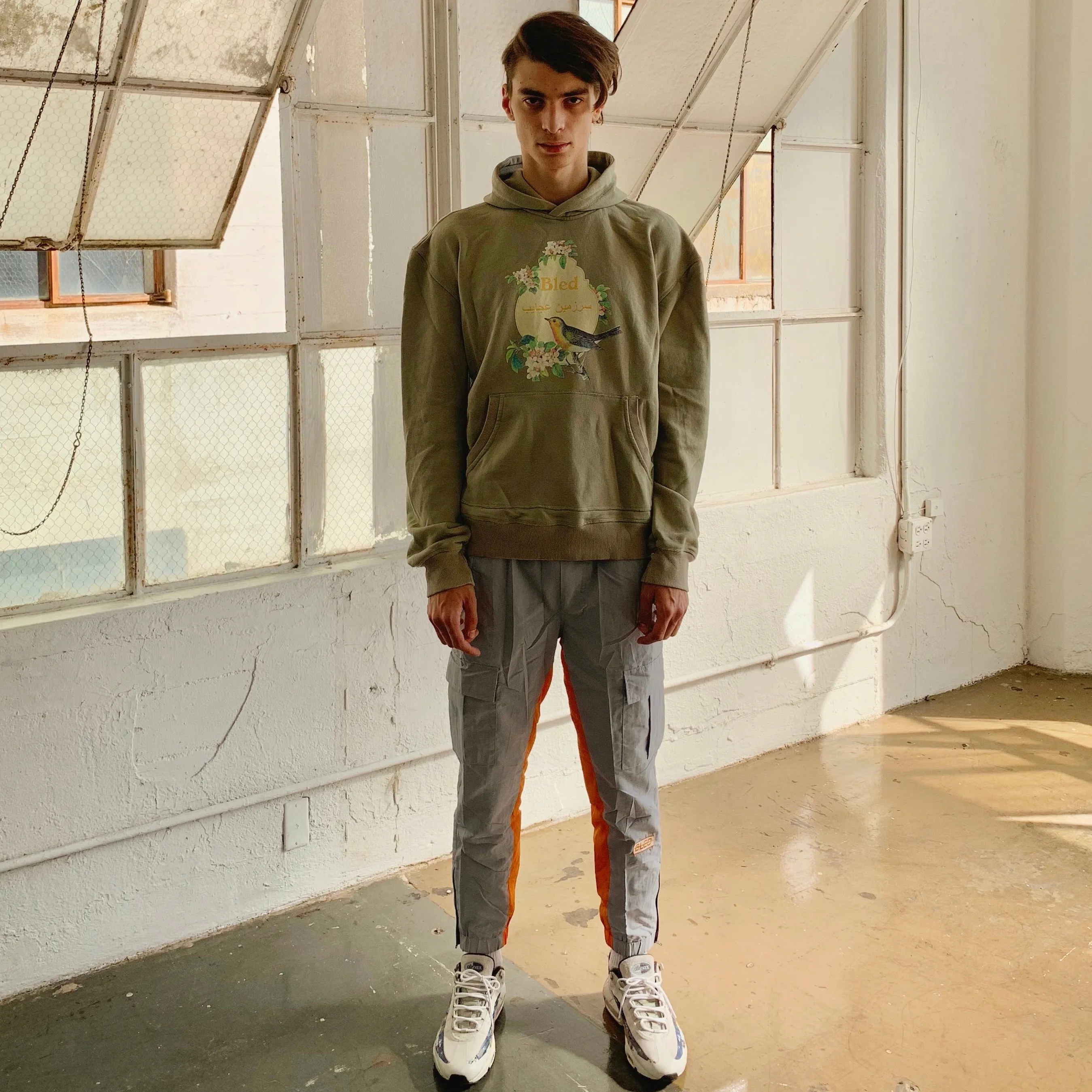 Stealth Cargo Track Pant - Light Gray/Orange