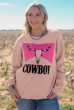 Steer Head Cowboy WomenPullover Sweatshirt
