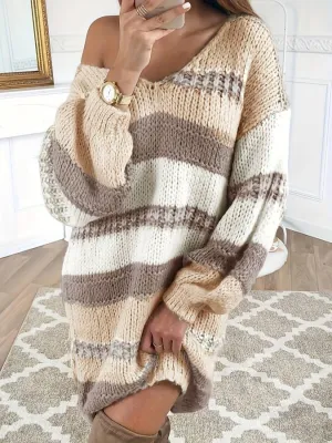 Striped oversized sweater