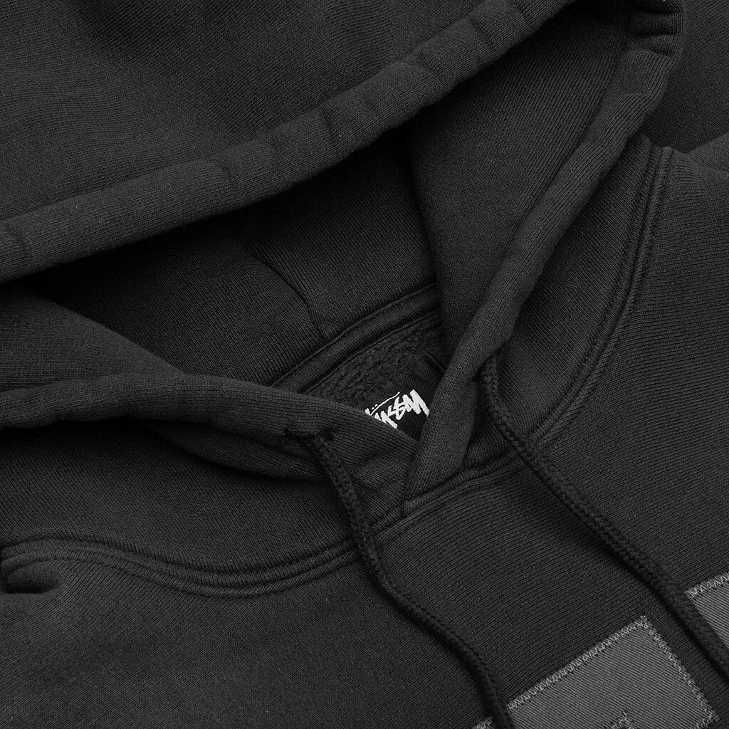 Stu Applique Hood - Black