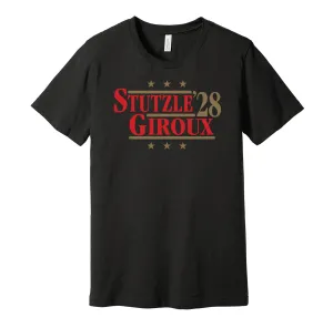 Stutzle & Giroux '28 - Ottawa Hockey Political Campaign Parody T-Shirt - Hyper Than Hype Shirts