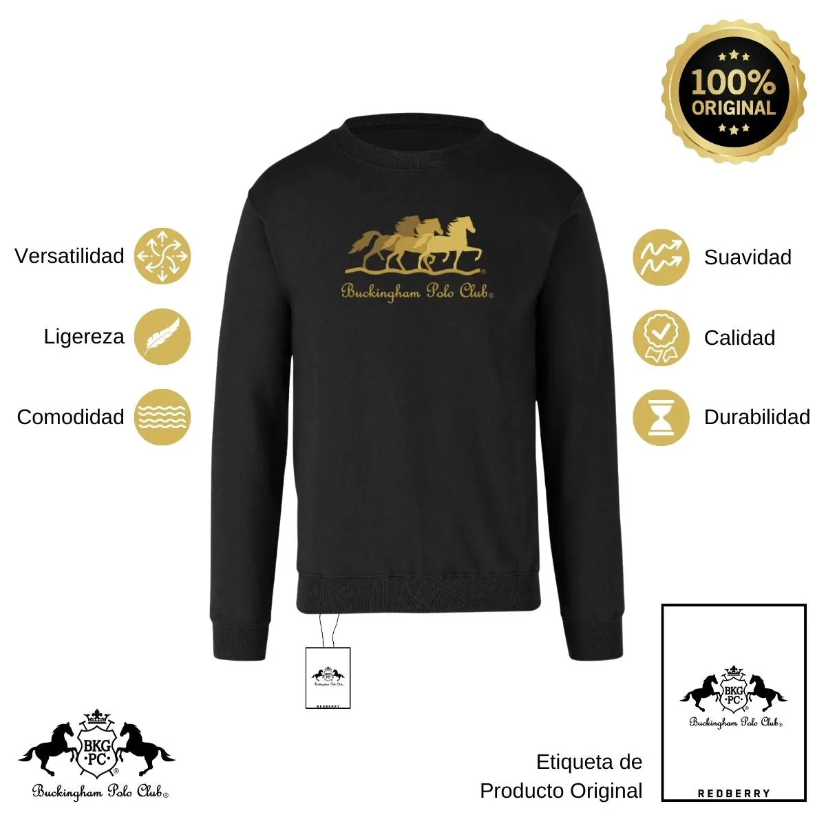 Sudadera Mujer Buckingham Polo Club Caballos