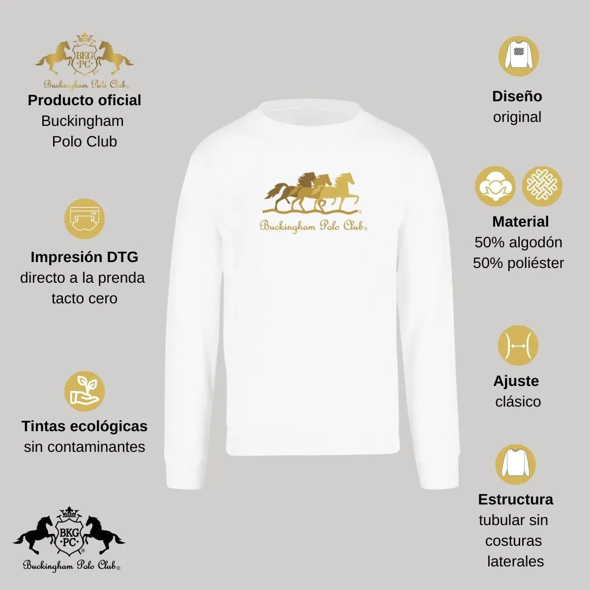 Sudadera Mujer Buckingham Polo Club Caballos