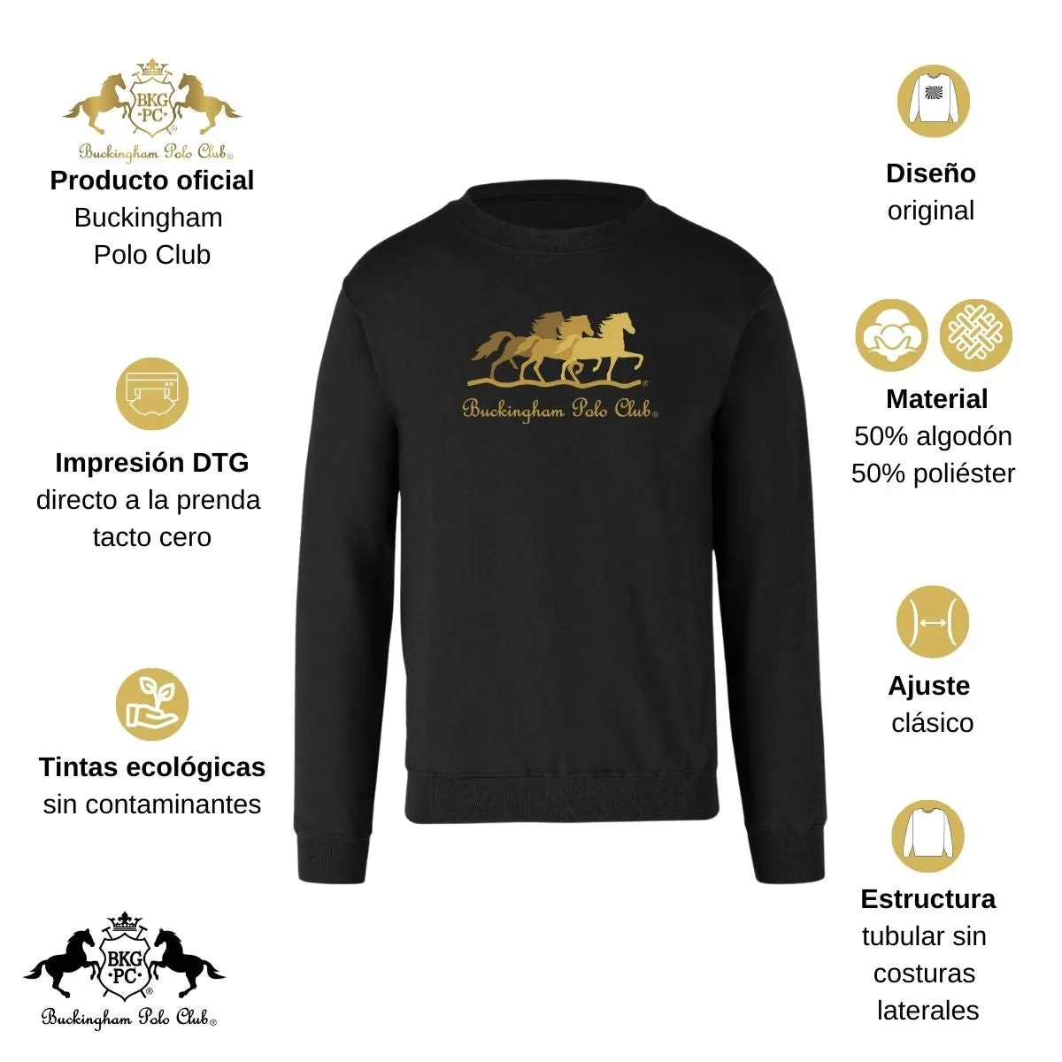 Sudadera Mujer Buckingham Polo Club Caballos