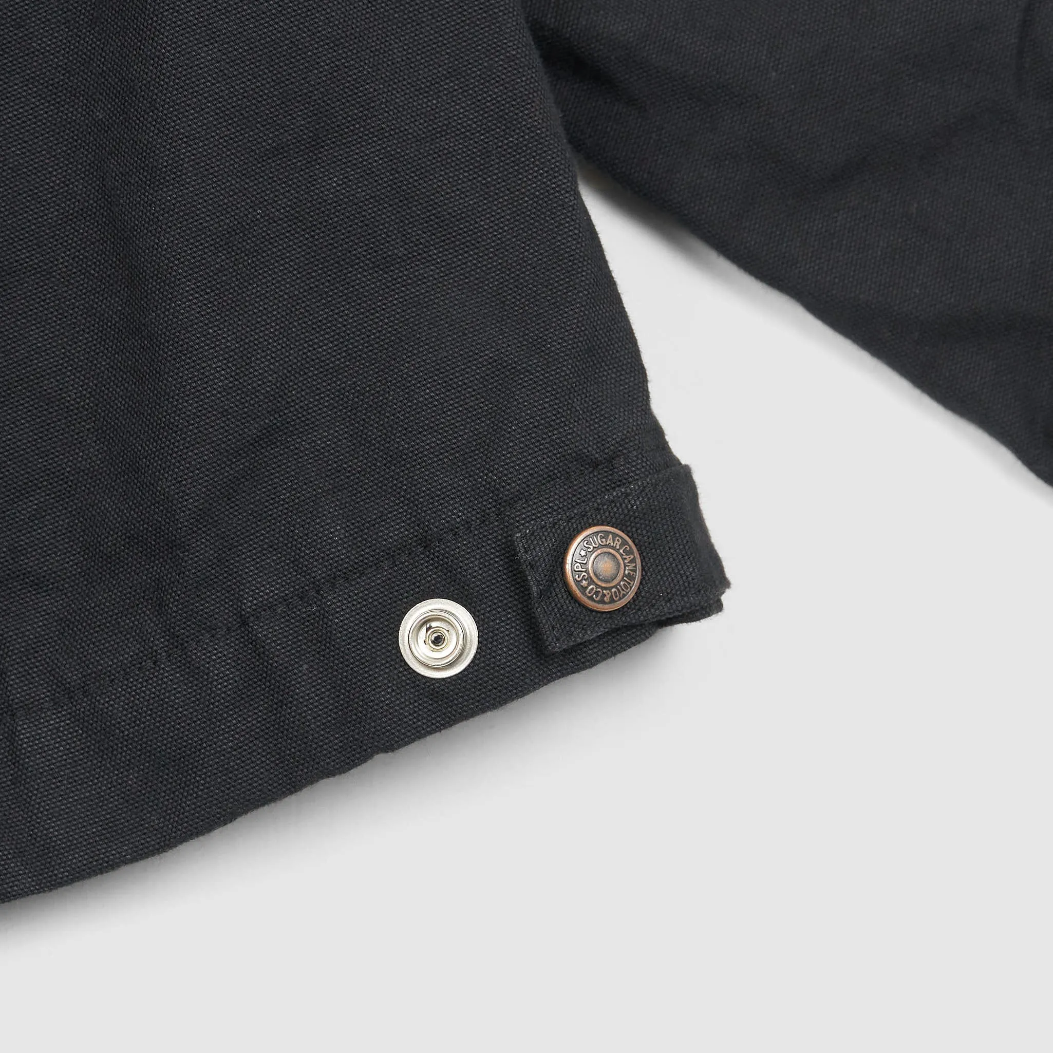 Sugar Cane Sulfide Heavy Canvas Oversized  Zip Jacket
