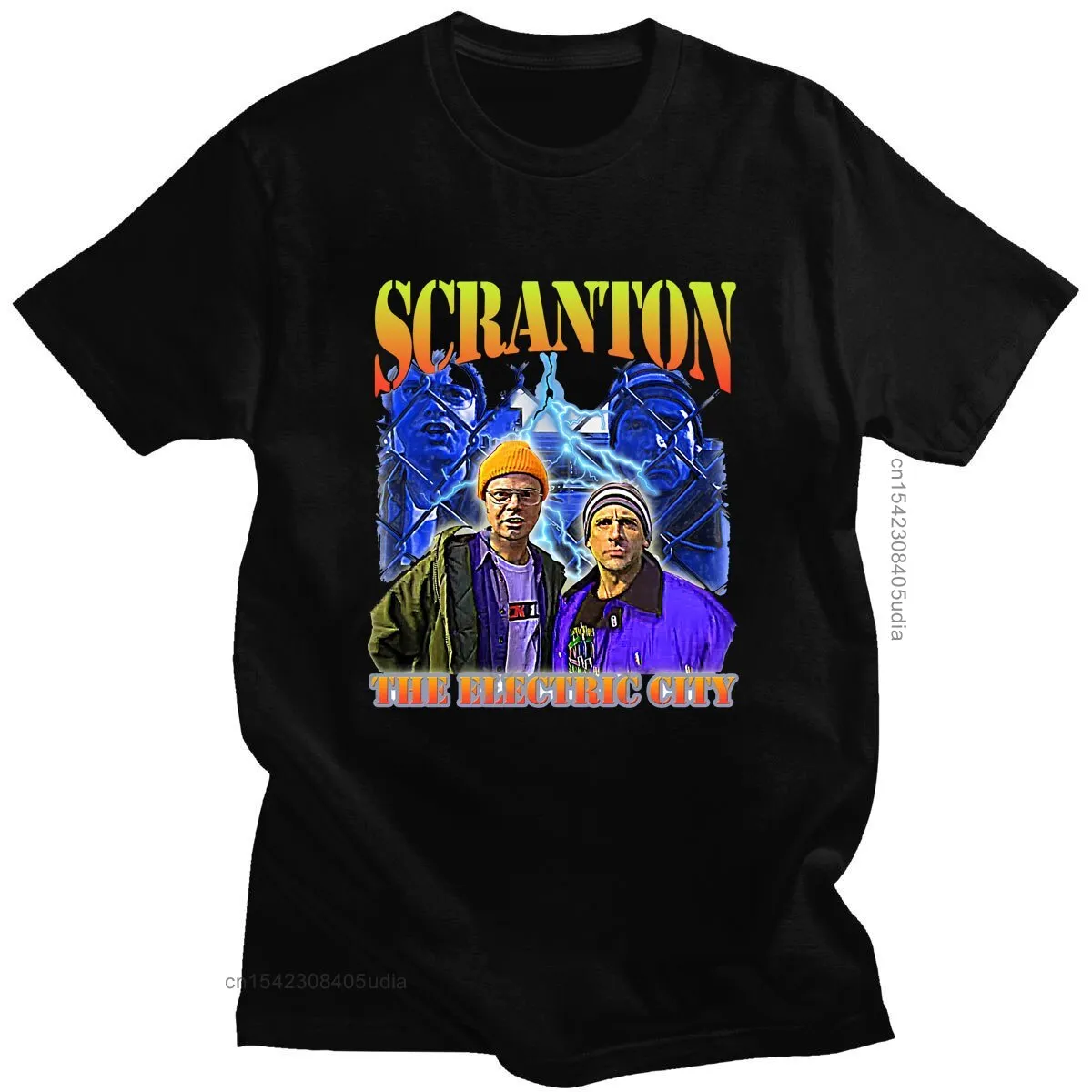 T-shirt Année 80 Noir Scranton