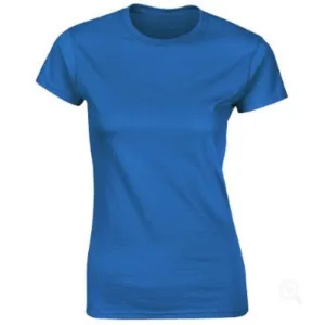 T-Shirt Vintage Femme Bleu