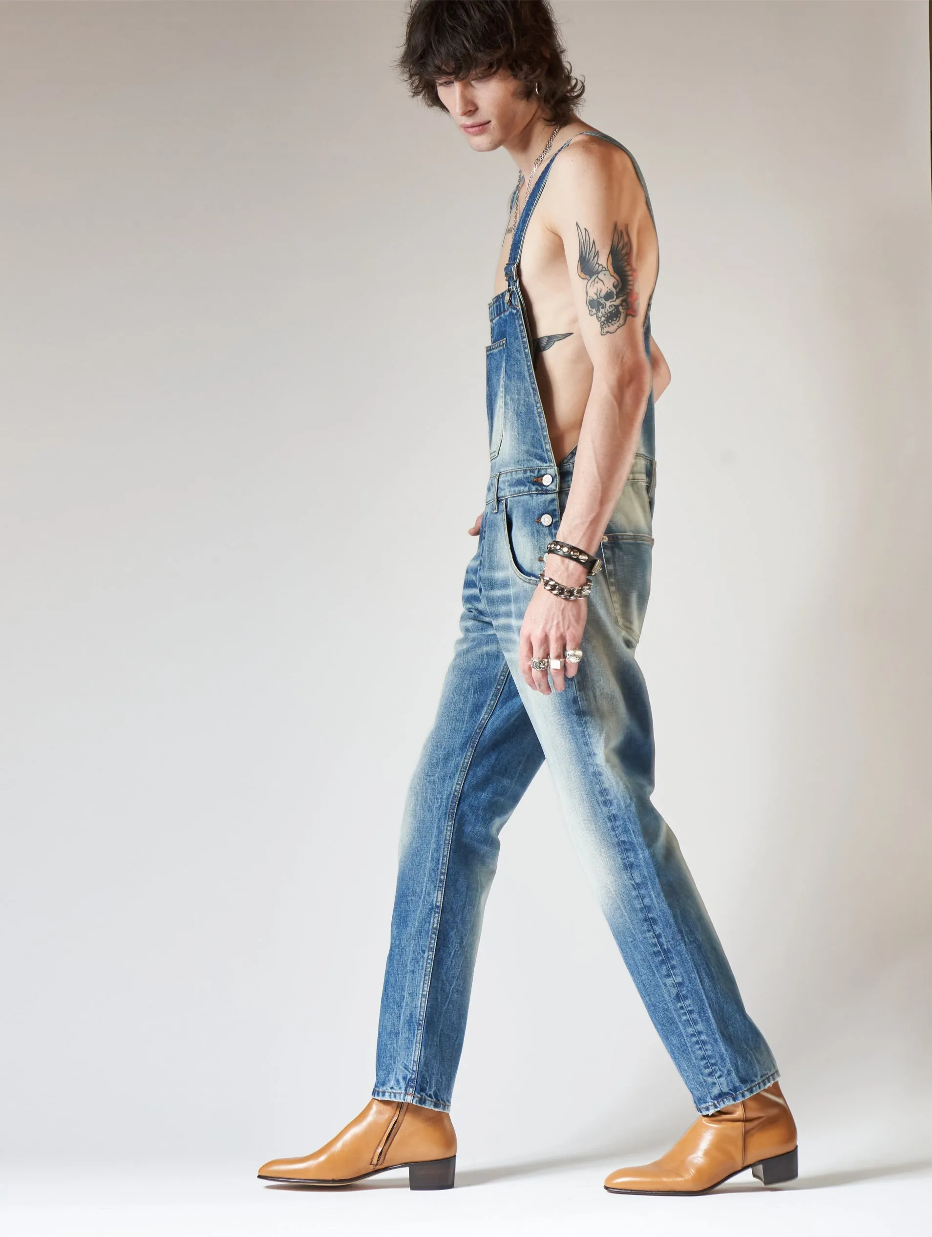 TAYLOR OVERALL IN DISTRESSED BLUE
