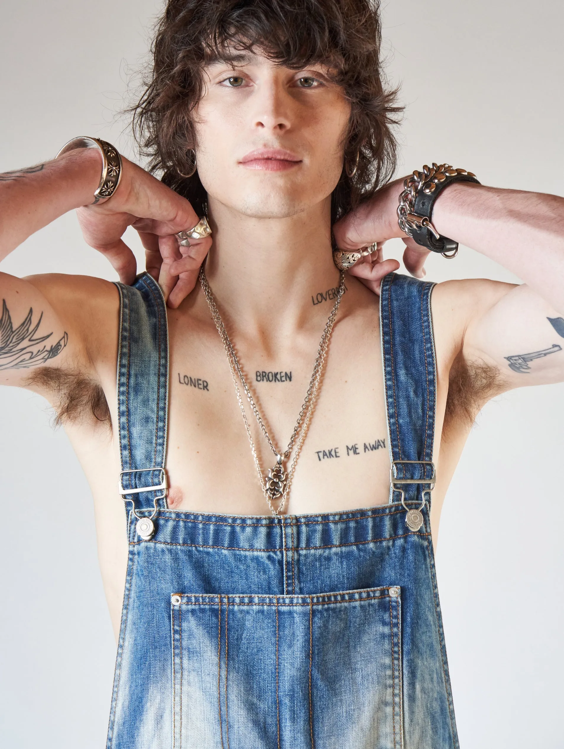 TAYLOR OVERALL IN DISTRESSED BLUE