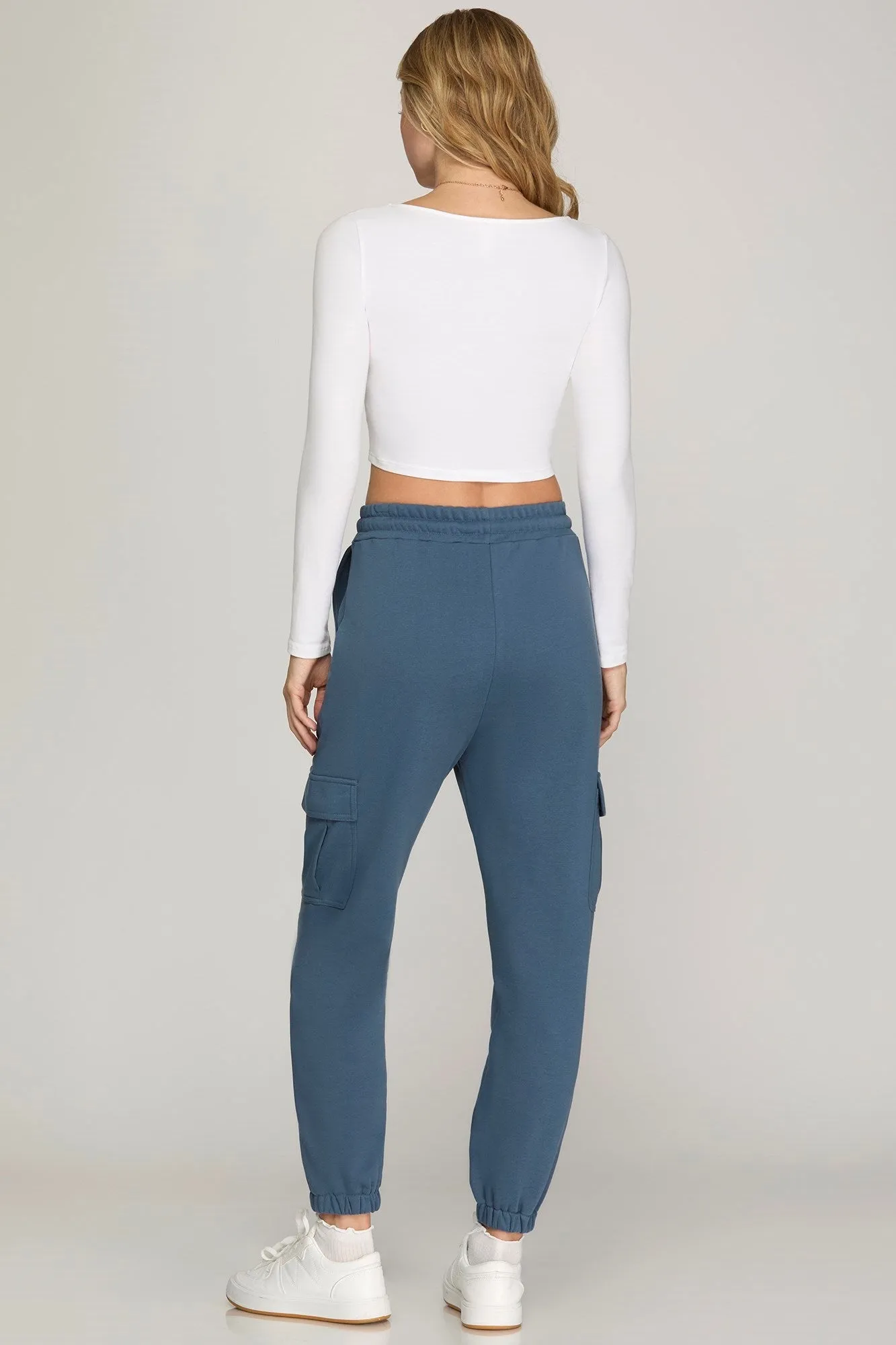 Terry Knit Cargo Jogger Pants