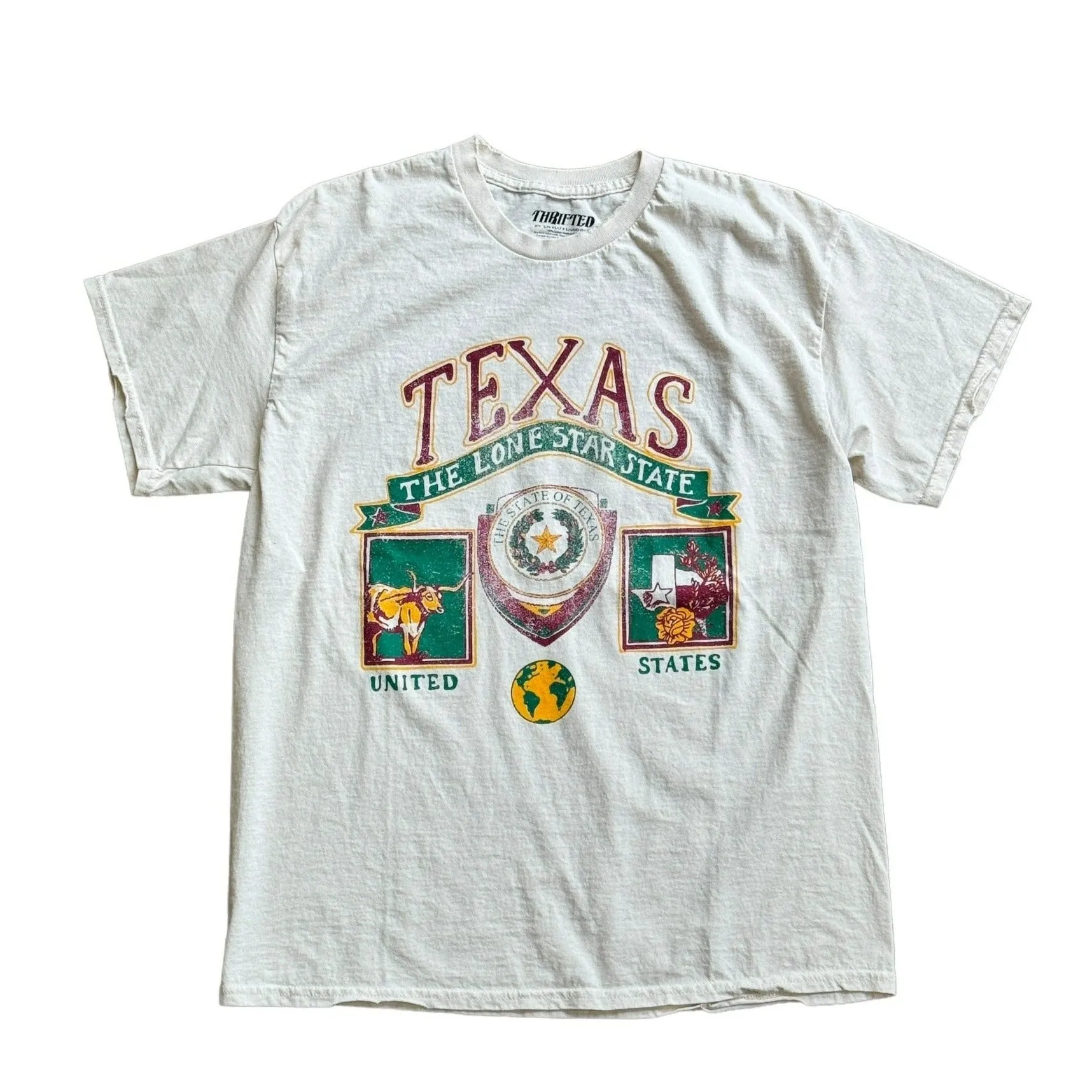 Texas Patch Off White Thrifted Tee