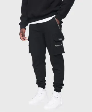 The Couture Club Cuffed Cargo Pants Black