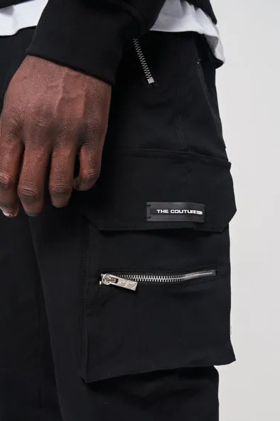 The Couture Club Cuffed Cargo Pants Black