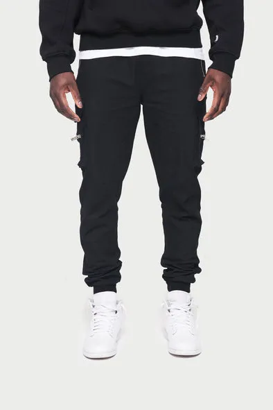 The Couture Club Cuffed Cargo Pants Black
