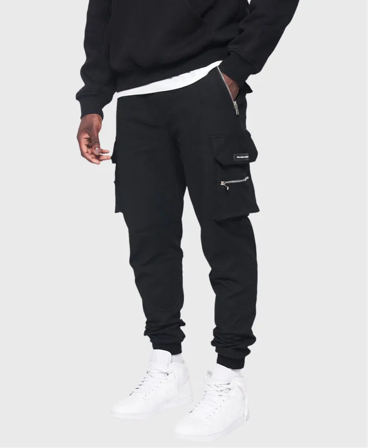 The Couture Club Cuffed Cargo Pants Black
