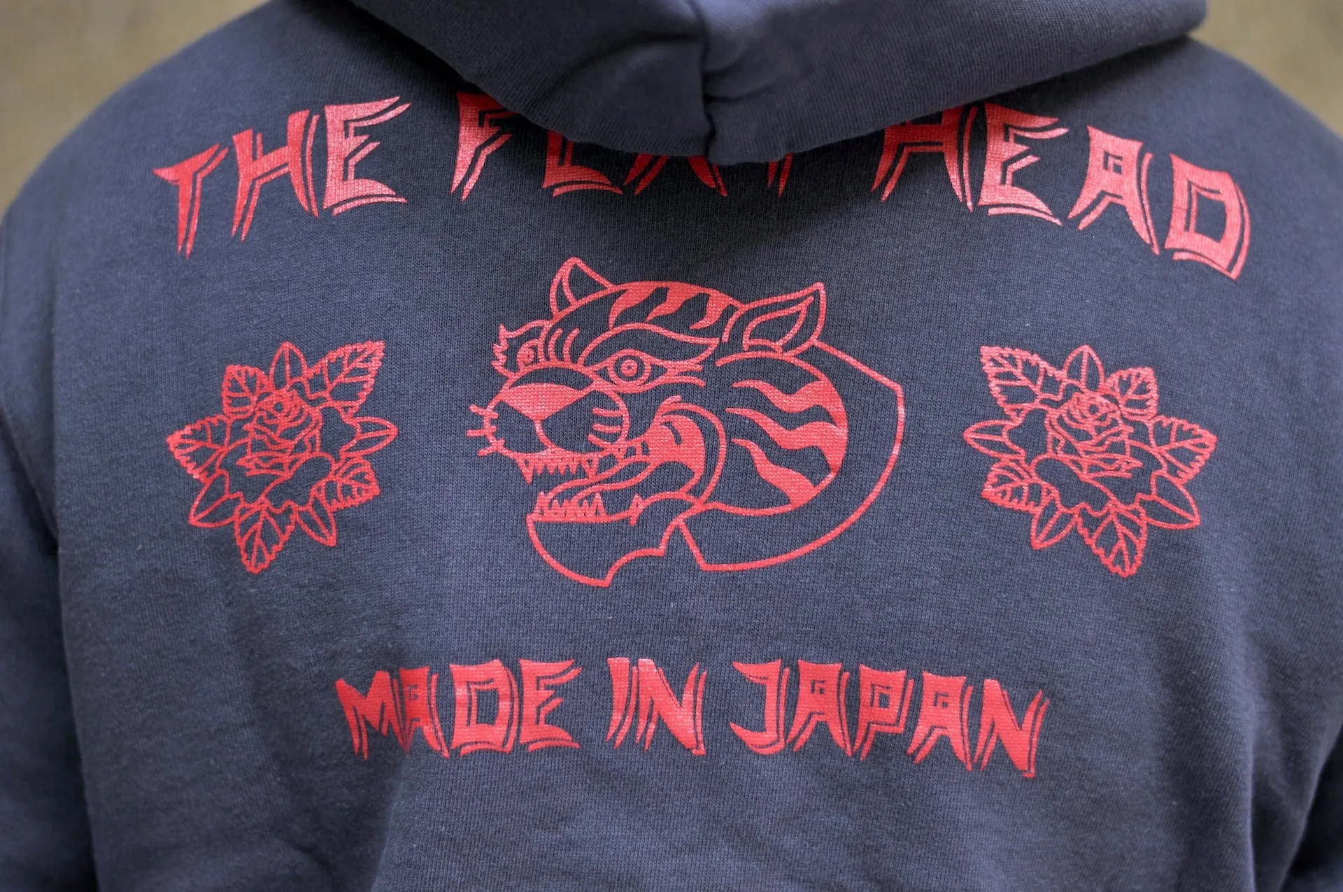 The Flat Head 11oz "Tiger" Loopwheeled Pull-Over (Black)