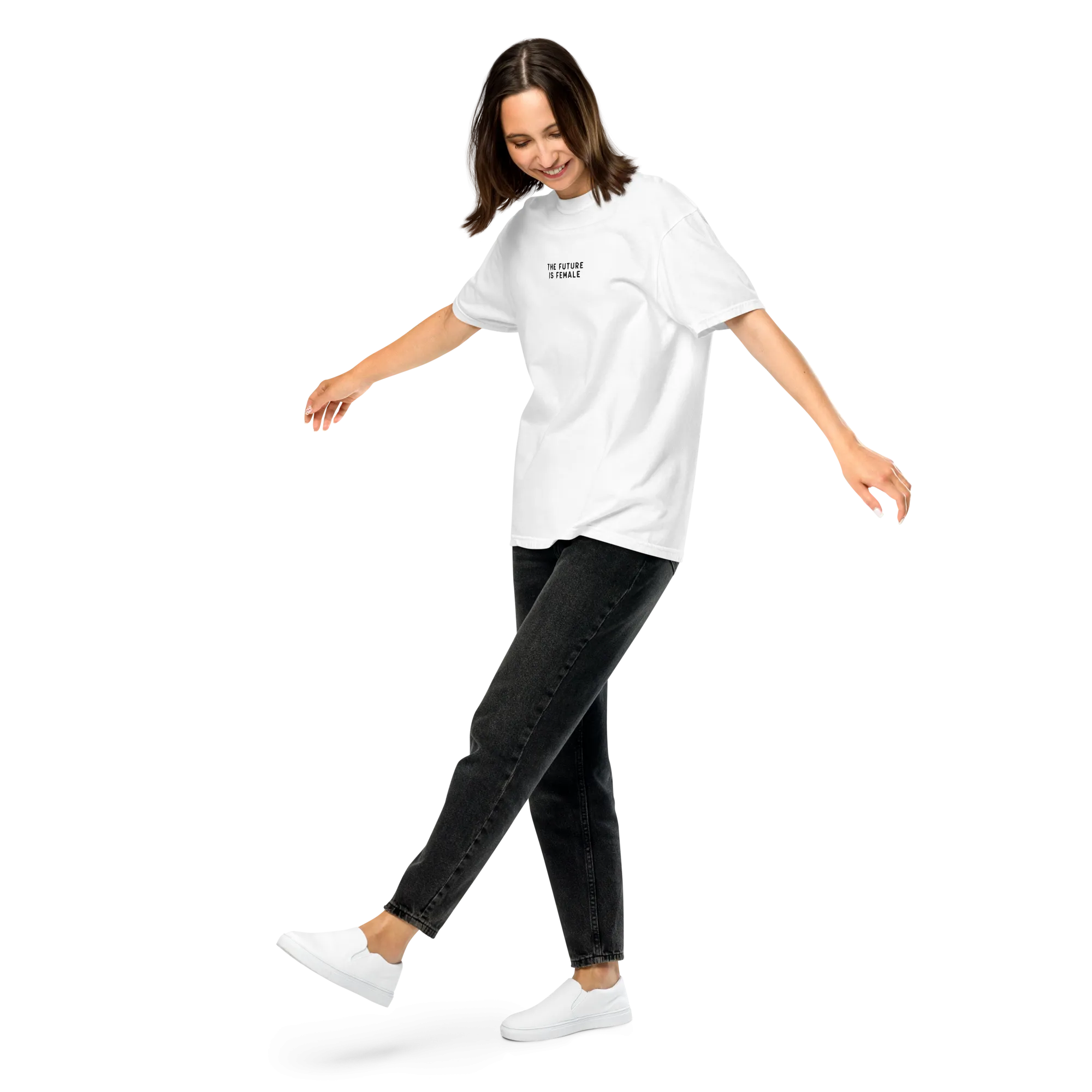 The Future Is Female Embroidered Premium T-Shirt