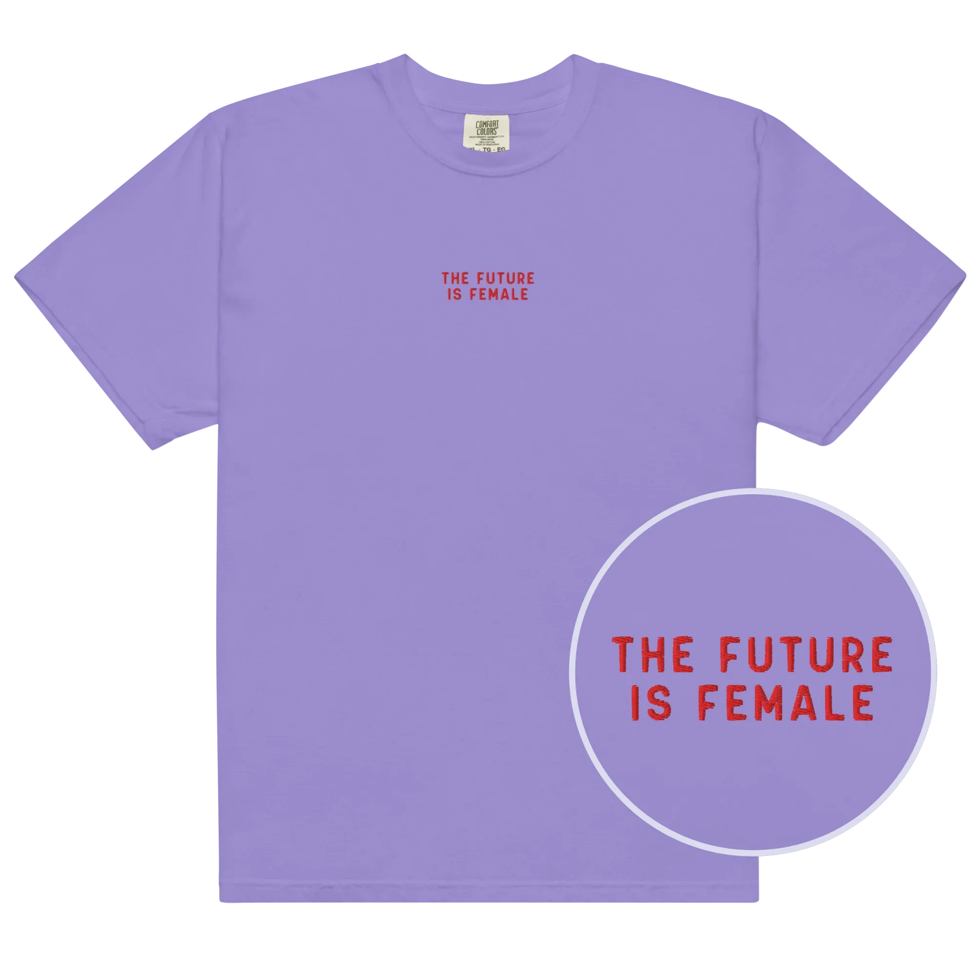 The Future Is Female Embroidered Premium T-Shirt