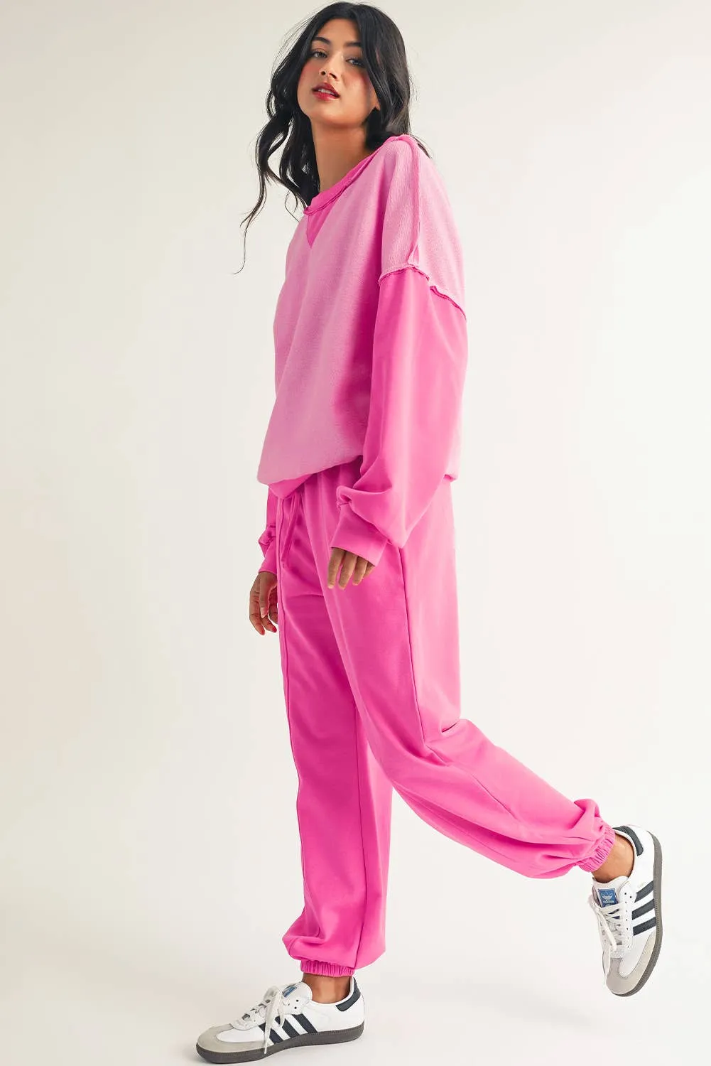 The Pink Colorblock Lounge Set