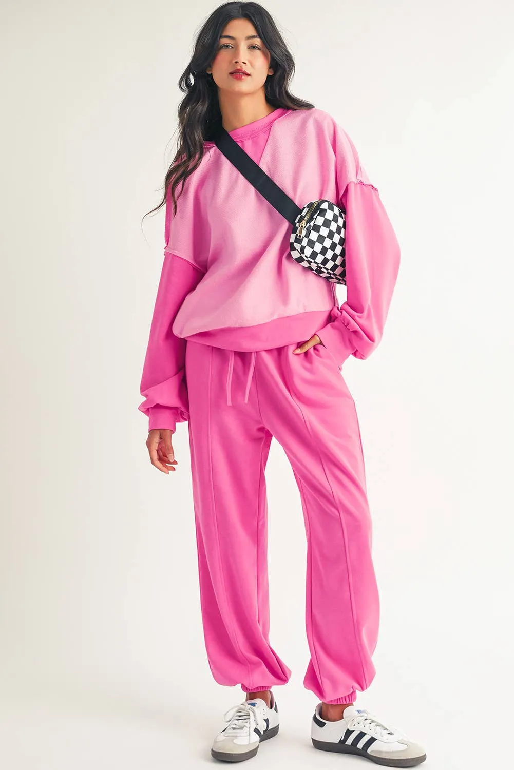 The Pink Colorblock Lounge Set