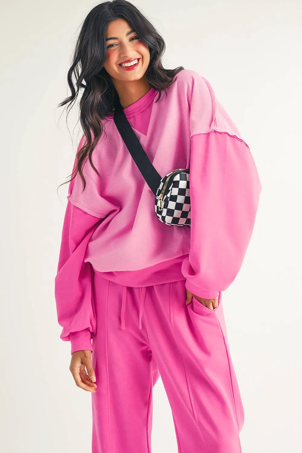 The Pink Colorblock Lounge Set