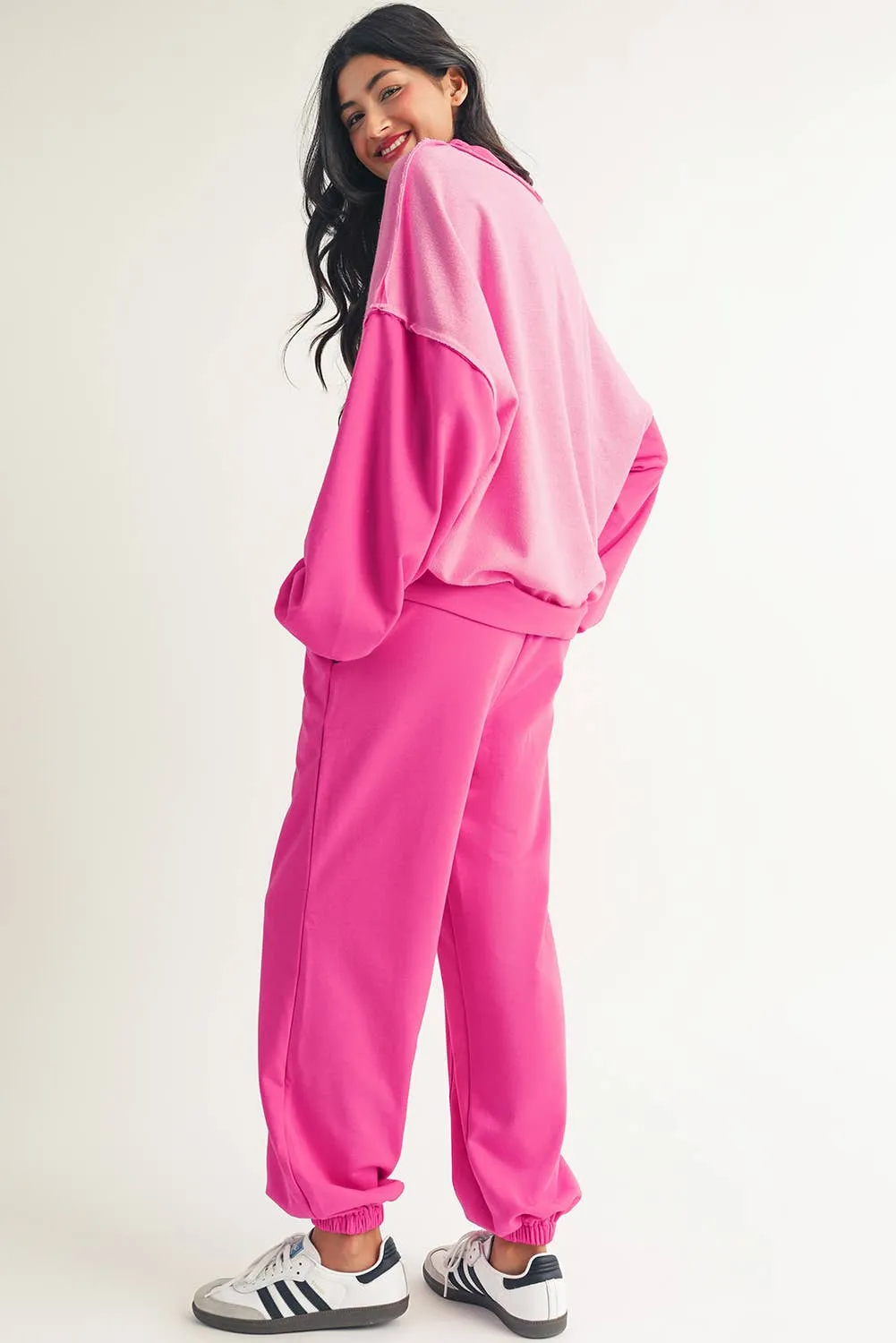 The Pink Colorblock Lounge Set