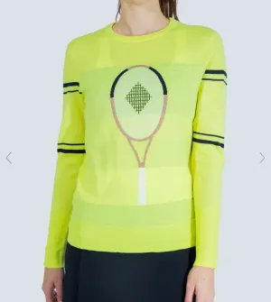 The Racquet Sweater in Yellow