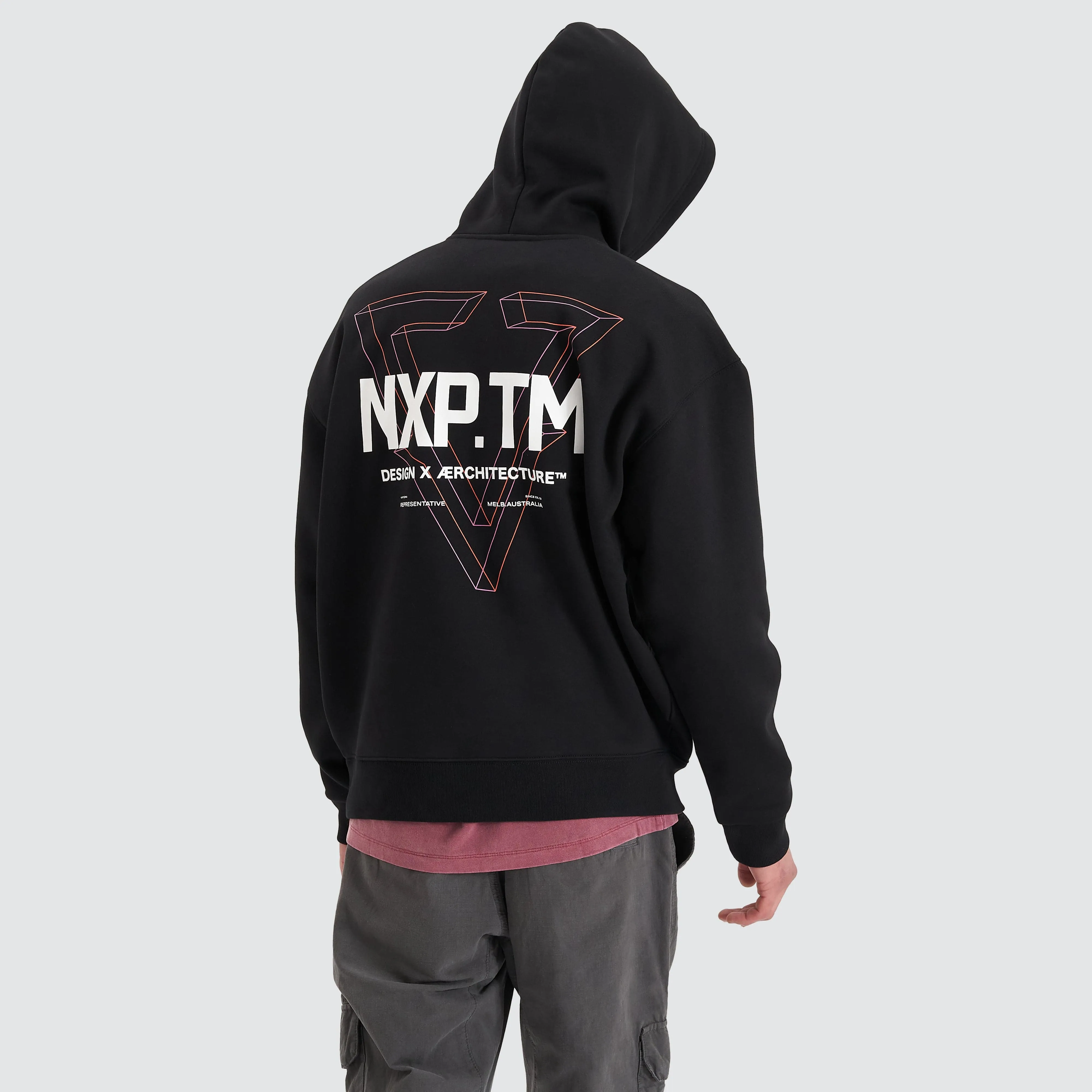 The Shard Heavy Box Fit Hooded Sweater Jet Black