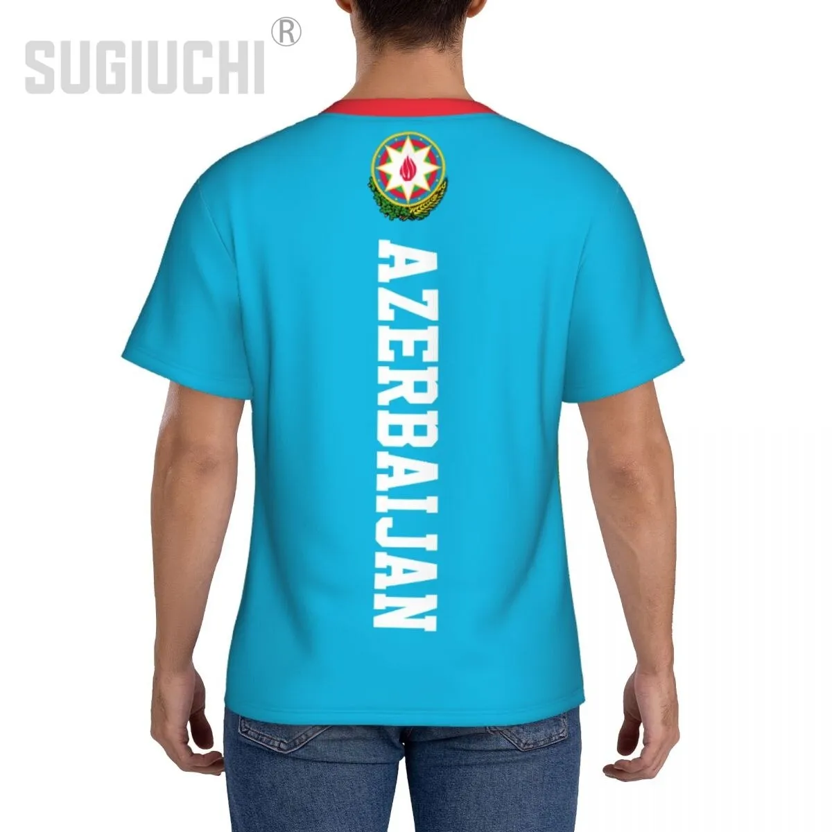 Tight Sports T-shirt Azerbaijan Flag