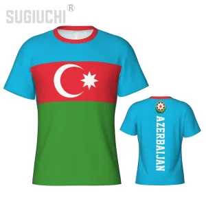Tight Sports T-shirt Azerbaijan Flag