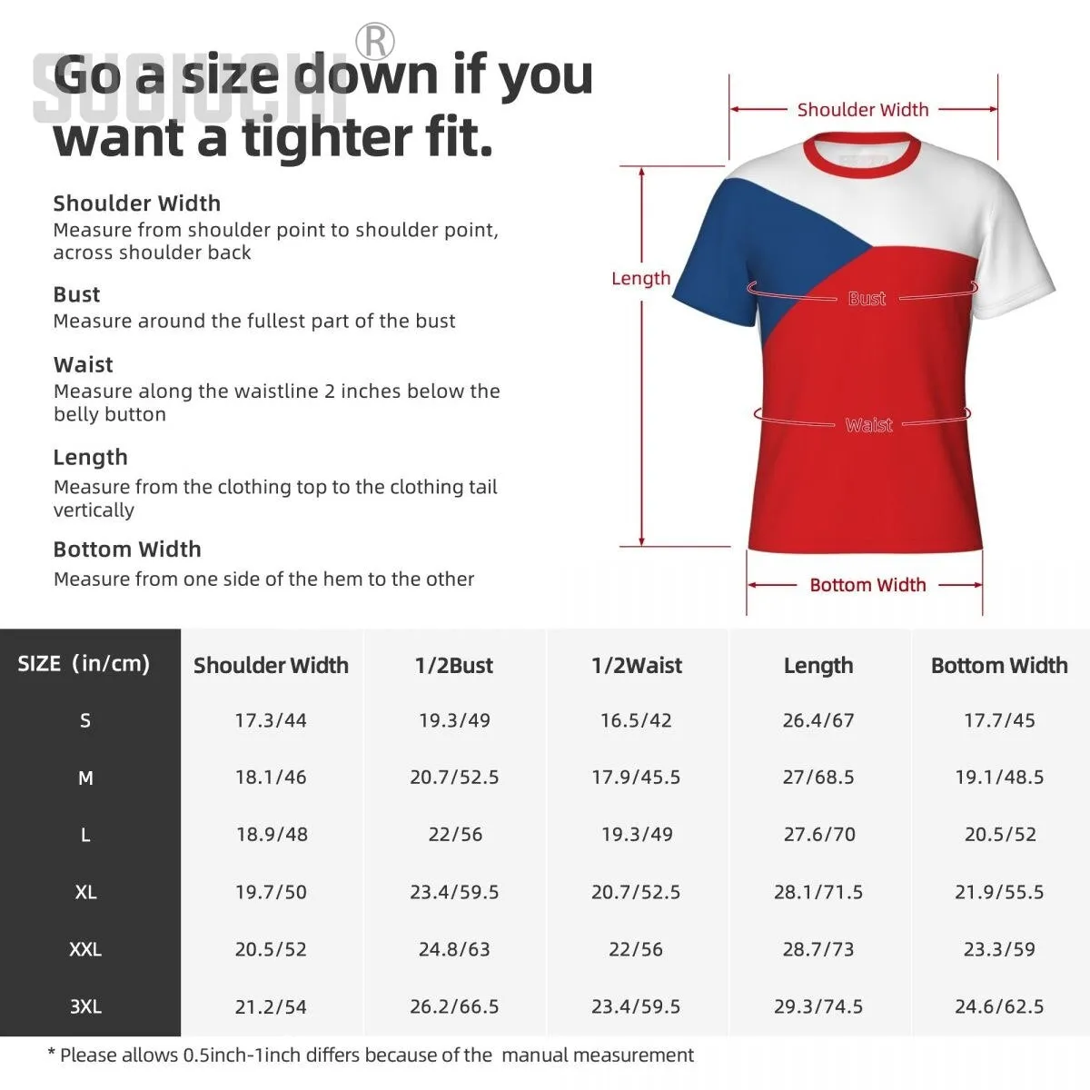 Tight Sports T-shirt Czech Republic Flag