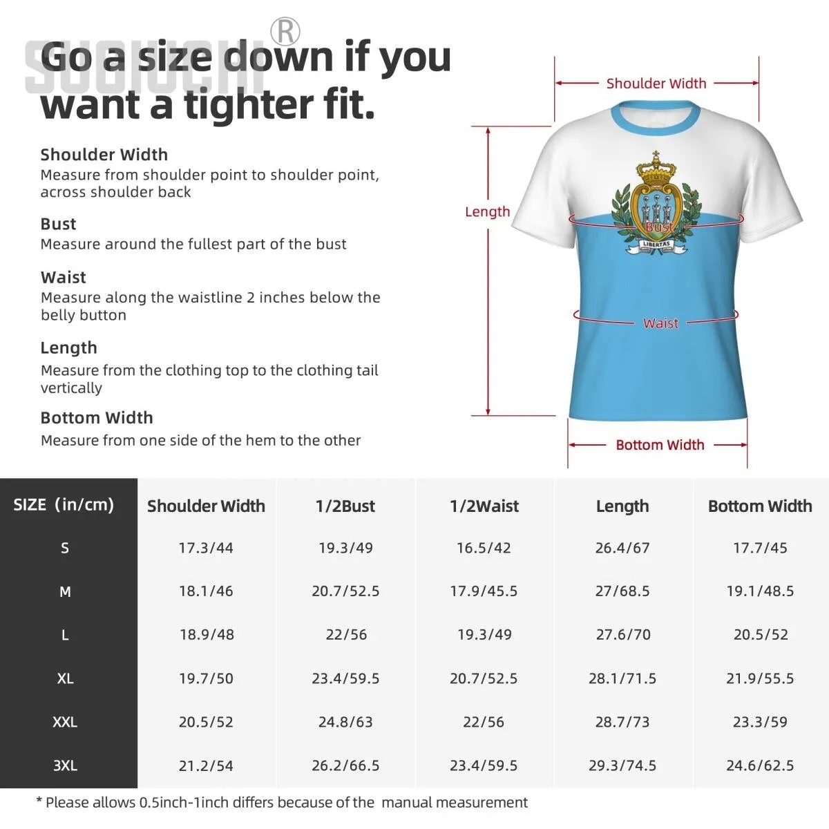 Tight Sports T-shirt San Marino Flag