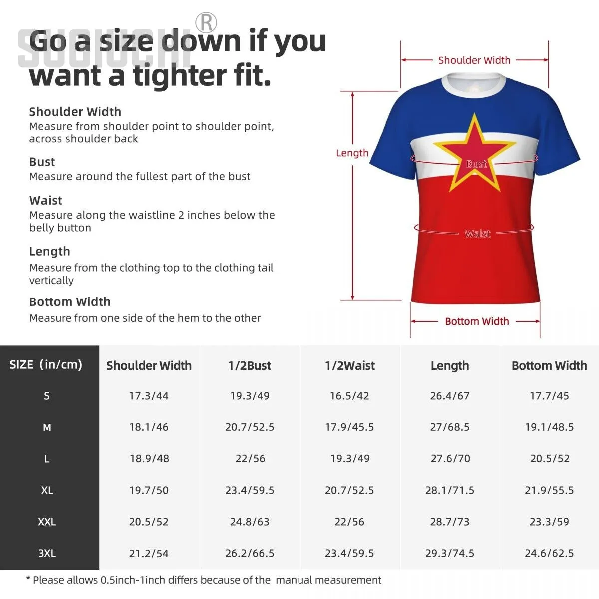 Tight Sports T-shirt Yugoslavia Flag