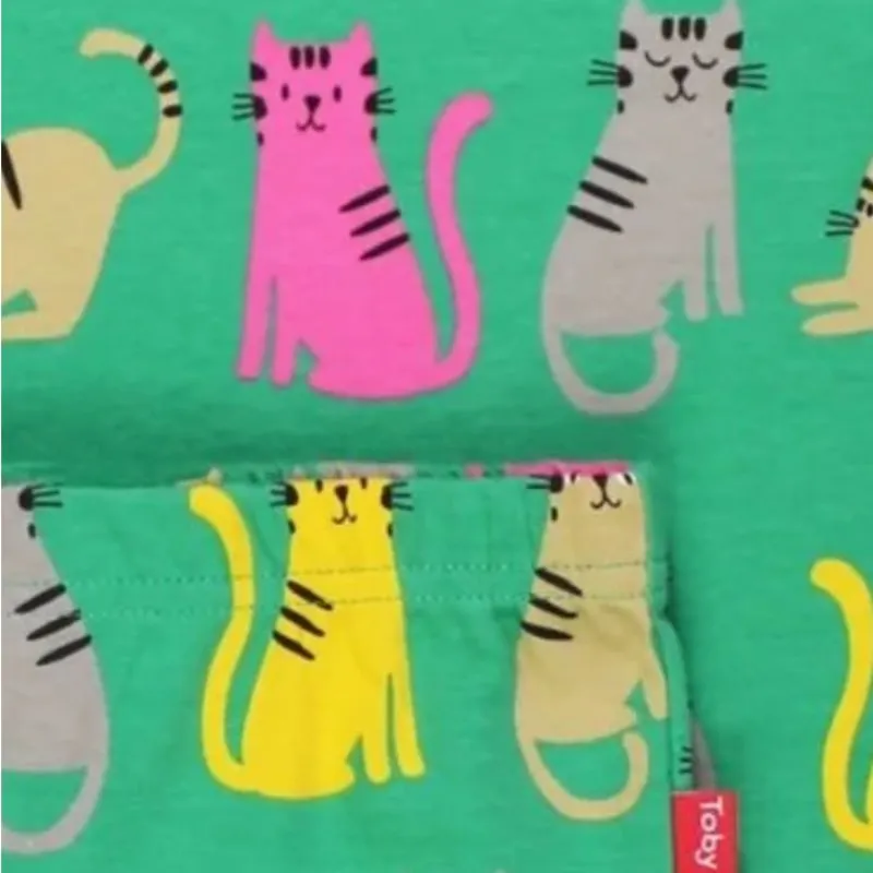 Toby Tiger Kitten Print Kids Pyjamas