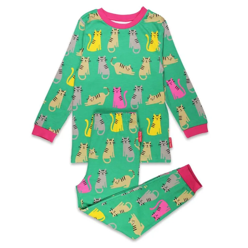 Toby Tiger Kitten Print Kids Pyjamas