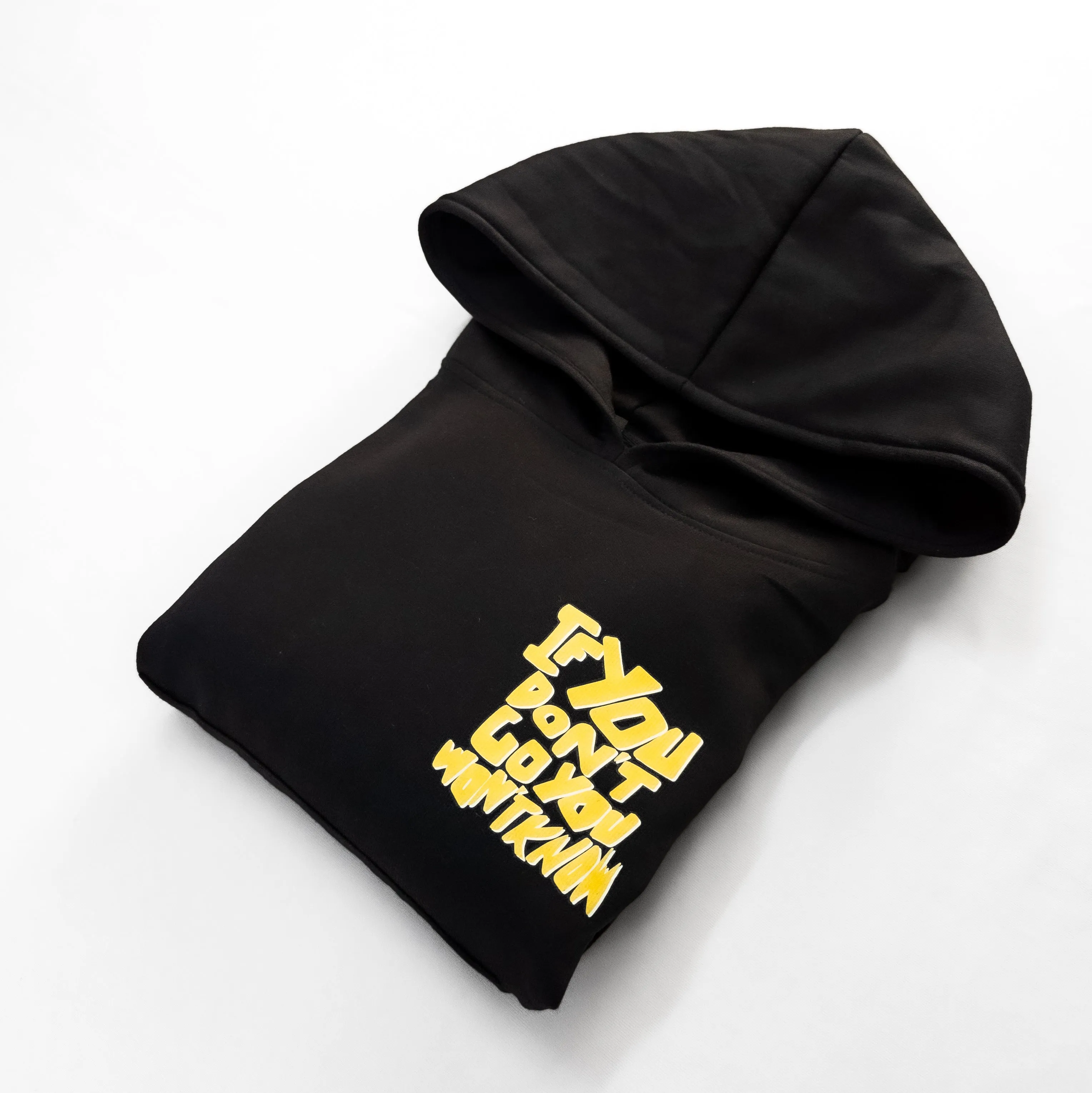 Traveler Printed Black Hoodie