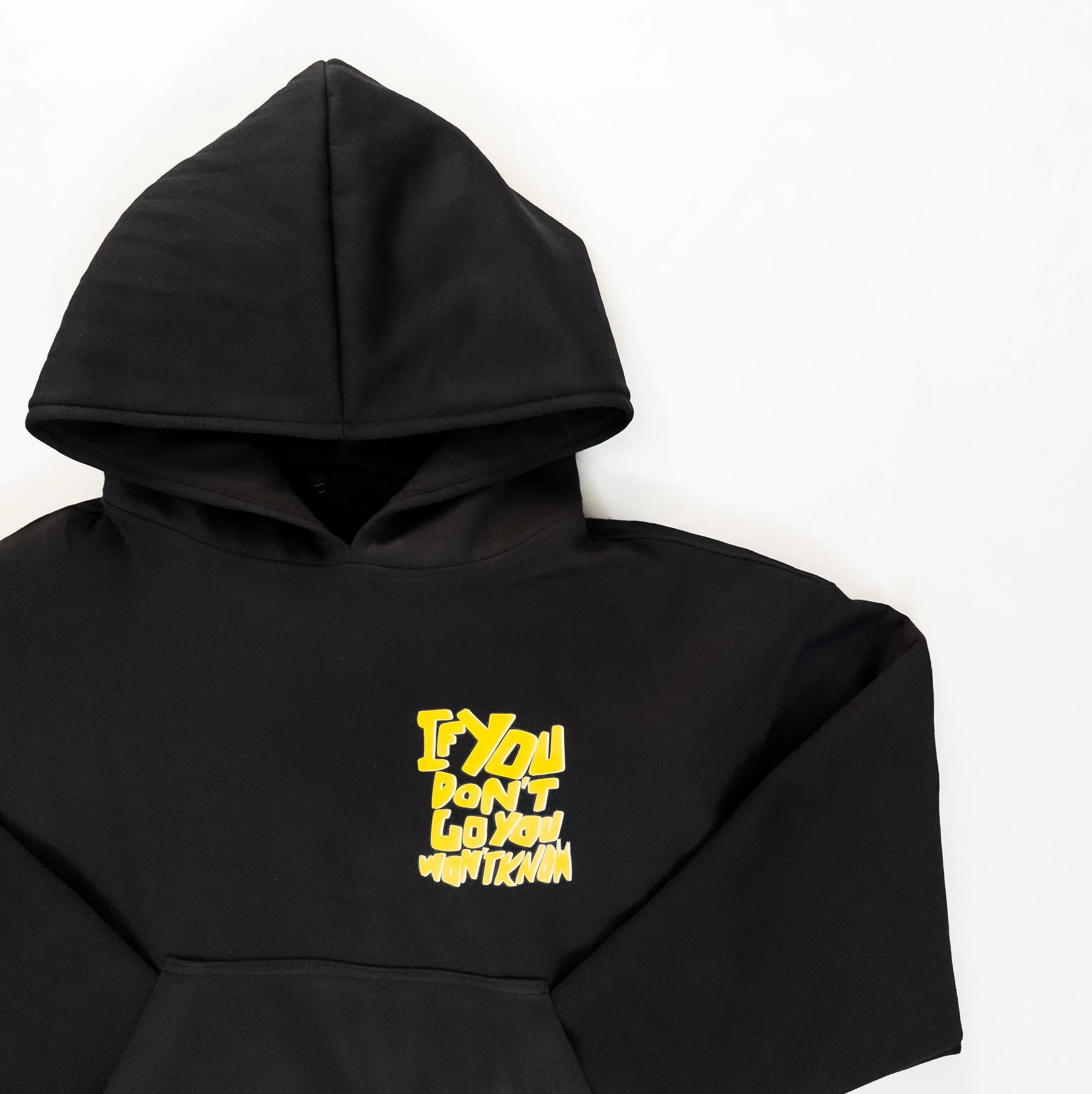 Traveler Printed Black Hoodie