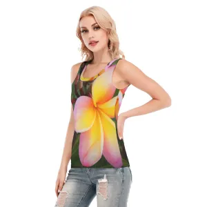 Tri Colour Frangipani 02 Tank Top up to 5 XL (FWS)