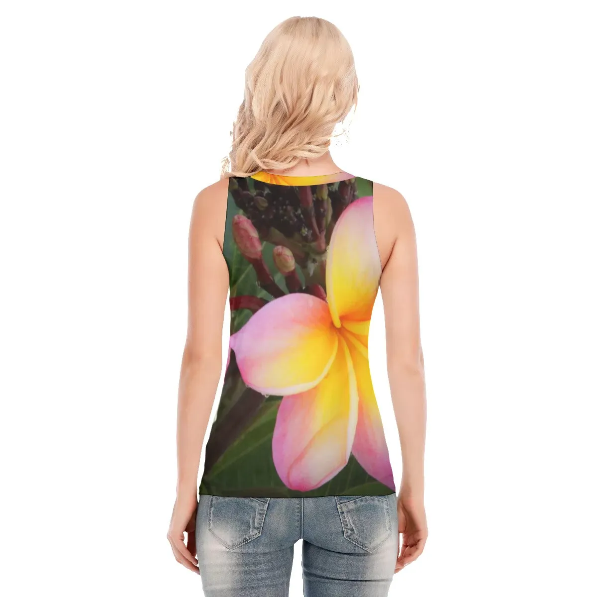 Tri Colour Frangipani 02 Tank Top up to 5 XL (FWS)