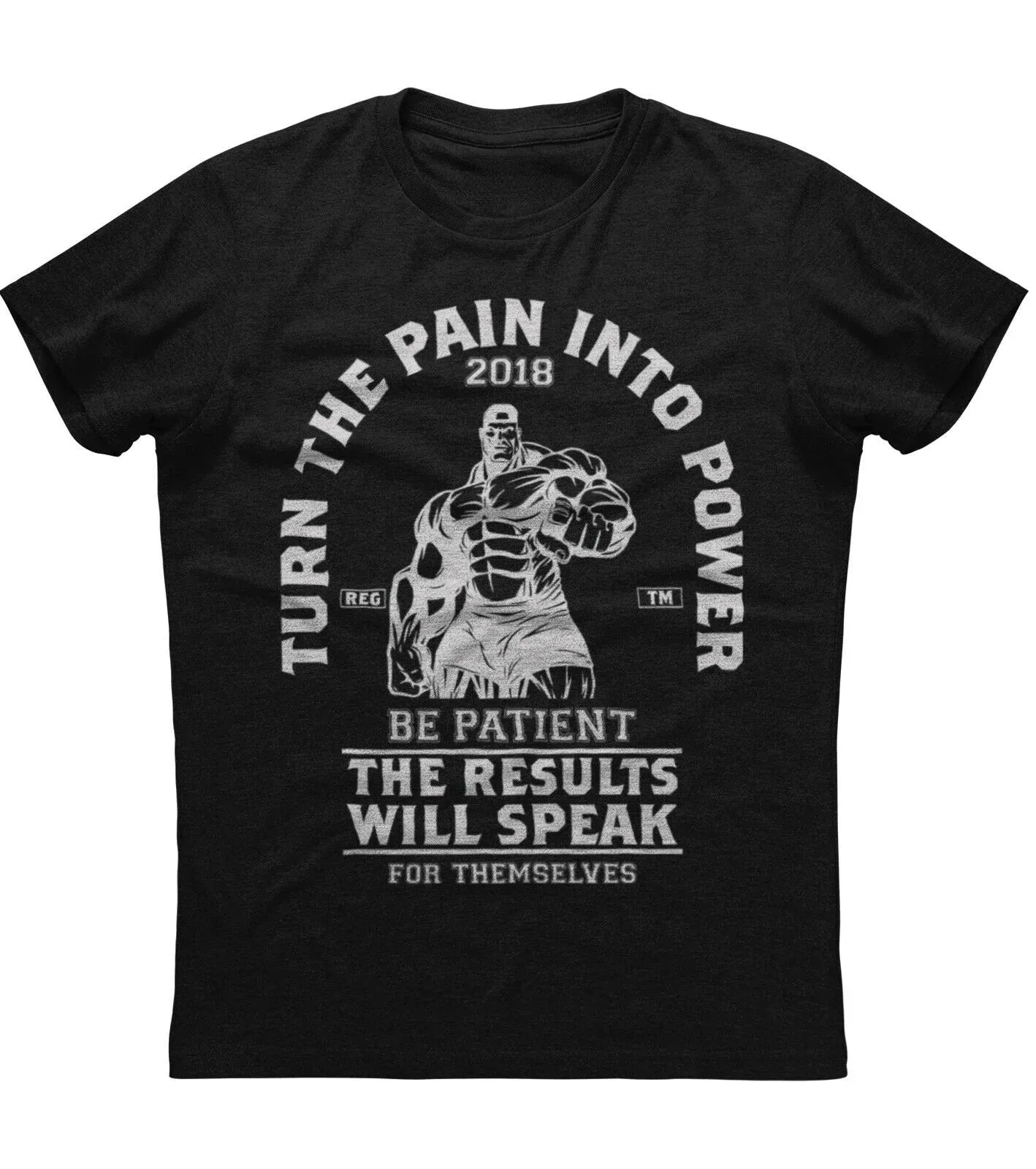Turn Pain into Power: Men's Gym Motivational T-Shirt