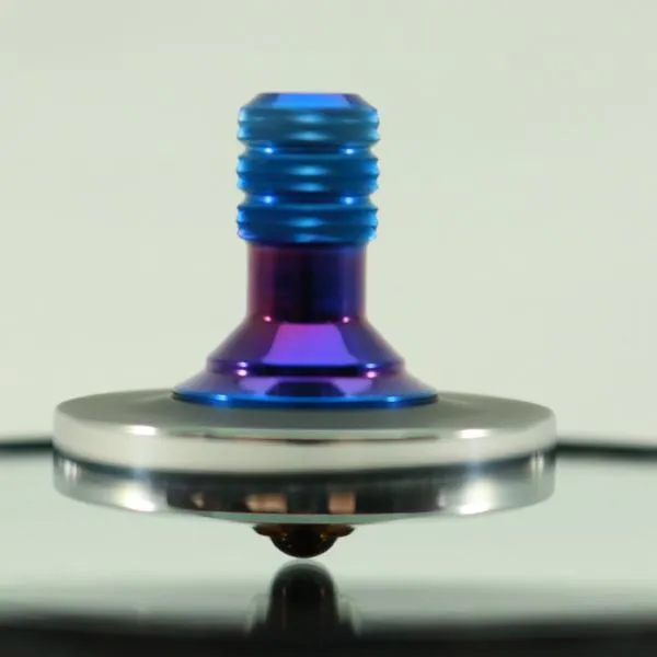 Two Step - Blacked out and polished stainless steel with a heat anodized titanium spindle #9